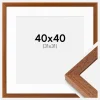 Ramme Hermes Bog 40x40 cm - Passepartout Hvid 32x32 cm