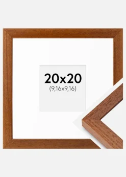 Ramme Hermes Bog 20x20 cm - Passepartout Hvid 4x4 inches