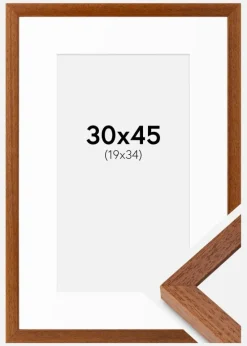 Ramme Hermes Bog 30x45 cm - Passepartout Hvid 20x35 cm