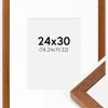 Ramme Hermes Bog 24x30 cm - Passepartout Hvid 6x8 inches