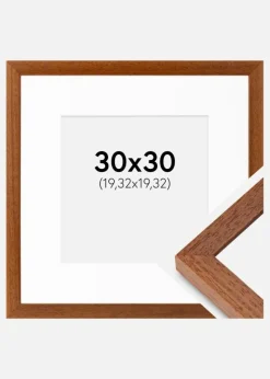 Ramme Hermes Bog 30x30 cm - Passepartout Hvid 8x8 inches