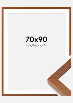 Ramme Hermes Bog 70x90 cm - Passepartout Hvid 24x31 inches