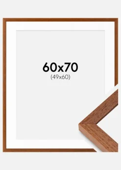 Ramme Hermes Bog 60x70 cm - Passepartout Hvid 50x61 cm