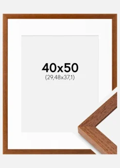 Ramme Hermes Bog 40x50 cm - Passepartout Hvid 12x15 inches