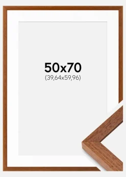 Ramme Hermes Bog 50x70 cm - Passepartout Hvid 16x24 inches