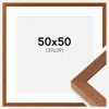 Ramme Hermes Bog 50x50 cm - Passepartout Hvid 40x40 cm
