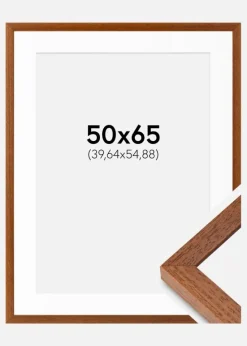 Ramme Hermes Bog 50x65 cm - Passepartout Hvid 16x22 inches