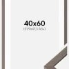 Ramme Hermes Grå 40x60 cm - Passepartout Hvid 32,9x48,3 cm