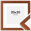 Ramme Hermes Kirsebær 20x20 cm - Passepartout Hvid 15x15 cm