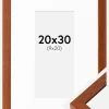 Ramme Hermes Kirsebær 20x30 cm - Passepartout Hvid 10x21 cm