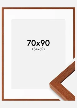 Ramme Hermes Kirsebær 70x90 cm - Passepartout Hvid 55x70 cm