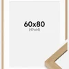 Ramme Hermes Massiv Eg 60x80 cm - Passepartout Hvid 50x65 cm