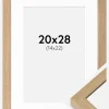 Ramme Hermes Massiv Eg 20x28 cm - Passepartout Hvid 15x23 cm