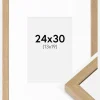Ramme Hermes Massiv Eg 24x30 cm - Passepartout Hvid 14x20 cm