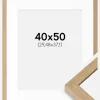 Ramme Hermes Naturlig Eg 40x50 cm - Passepartout Hvid 12x15 inches