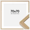 Ramme Hermes Naturlig Eg 70x70 cm - Passepartout Hvid 23x23 inches