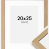 Ramme Hermes Naturlig Eg 20x25 cm - Passepartout Hvid 15x20 cm