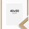 Ramme Hermes Naturlig Eg 40x50 cm - Passepartout Hvid 27x35 cm