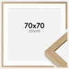 Ramme Hermes Naturlig Eg 70x70 cm - Passepartout Hvid 60x60 cm