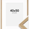 Ramme Hermes Naturlig Eg 40x50 cm - Passepartout Hvid 28x38 cm