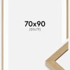 Ramme Hermes Naturlig Eg 70x90 cm - Passepartout Hvid 60x80 cm