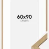 Ramme Hermes Naturlig Eg 60x90 cm - Passepartout Hvid 40x70 cm