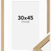 Ramme Hermes Naturlig Eg 30x45 cm - Passepartout Hvid 20x35 cm