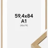 Ramme Hermes Naturlig Eg 59,4x84 cm - Passepartout Hvid 47x75 cm