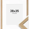Ramme Hermes Naturlig Eg 28x35 cm - Passepartout Hvid 20x25 cm