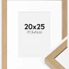 Ramme Hermes Naturlig Eg 20x25 cm - Passepartout Hvid B6 125x176 mm