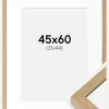 Ramme Hermes Naturlig Eg 45x60 cm - Passepartout Hvid 32x45 cm