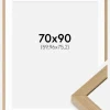 Ramme Hermes Naturlig Eg 70x90 cm - Passepartout Hvid 24x30 inches