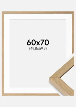 Ramme Hermes Naturlig Eg 60x70 cm - Passepartout Hvid 20x24 inches