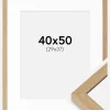 Ramme Hermes Naturlig Eg 40x50 cm - Passepartout Hvid 30x38 cm
