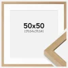 Ramme Hermes Naturlig Eg 50x50 cm - Passepartout Hvid 16x16 inches