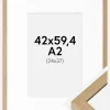Ramme Hermes Naturlig Eg 42x59,4 cm - Passepartout Hvid 25x38 cm