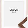 Ramme Hermes Teak 70x90 cm - Passepartout Hvid 55x70 cm