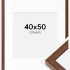 Ramme Hermes Teak 40x50 cm - Passepartout Hvid 30x41 cm