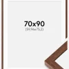 Ramme Hermes Teak 70x90 cm - Passepartout Hvid 24x30 inches