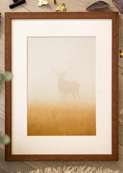 Ramme Hermes Teak 28x35 cm - Passepartout Hvid 7x10 inches