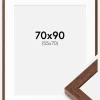 Ramme Hermes Teak 70x90 cm - Passepartout Hvid 56x71 cm