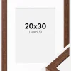 Ramme Hermes Teak 20x30 cm - Passepartout Hvid 15x21 cm