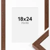 Ramme Hermes Teak 18x24 cm - Passepartout Hvid 13x17 cm