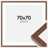 Ramme Hermes Teak 70x70 cm - Passepartout Hvid 60x60 cm