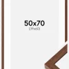 Ramme Hermes Teak 50x70 cm - Passepartout Hvid 40x61 cm