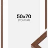 Ramme Hermes Teak 50x70 cm - Passepartout Hvid 15x23 inches