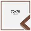 Ramme Hermes Teak 70x70 cm - Passepartout Hvid 61x61 cm