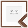 Ramme Hermes Teak 30x30 cm - Passepartout Hvid 8x8 inches