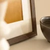 Ramme Hermes Valnød 60x60 cm - Passepartout Hvid 20x20 inches