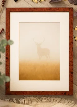 Ramme Hermes valnød 28x35 cm - Passepartout Hvid 7x10 inches